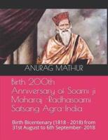 Birth 200th Anniversary of Soami Ji Maharaj -Radhasoami Satsang Agra-India
