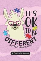 It's OK to Be Different Autism Awareness - A Gratitude Journal