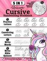 Unicorn Cursive Handwriting Workbook