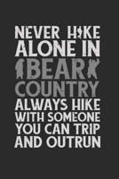 Never Hike Alone In Bear Country Always Hike With Someone You Can Trip and Outrun