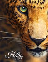 Heftig: Schönes Leoparden-Buch, das als Tagebuch oder Notizbuch verwendet werden kann