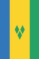 Saint Vincent and the Grenadines Flag Notebook - Vincentian Flag Book - Saint Vincent and the Grenadines Travel Journal