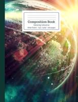 Composition Book Glowing Universe Wide Ruled