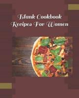 Blank Cookbook Recipes For Women