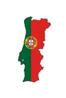 Flag of Portugal Overlaid on the Portuguese Map Journal