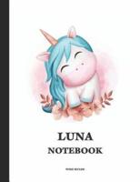 Luna Wide Ruled Notebook