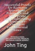Successful Proofs for Riemann hypothesis, Polignac's and Twin prime conjectures using Elementary-Emergent Fundamental Laws: Introduction incorporating Medical Materials BOOK SERIES 1
