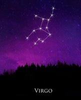 School Composition Book Virgo Constellation Night Sky Astrology Symbol 130 Pages