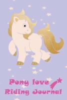 Pony Love Riding Journal