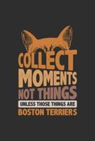 Collect Moments Not Things Unless Those Things Are Boston Terriers