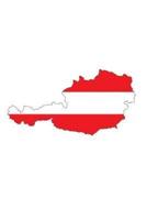 Flag of Austria Overlaid on the Austrian Map Journal