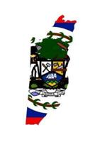 Flag of Belize Overlaid on the Belizean Map Journal