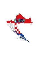 Flag of Croatia Overlaid on the Croatian Map Journal