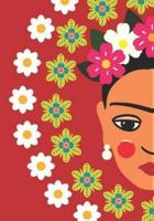 Whimsical Frida Red Folk Art Lined Undated Journal