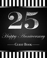 25 Happy Anniversary Guest Book