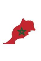 Flag of Morocco Overlaid on the Moroccan Map Journal