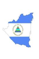 Flag of Nicaragua Overlaid on the Nicaraguan Map Journal