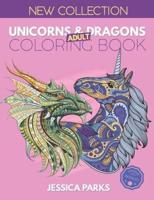 Unicorns and Dragons Coloring Book