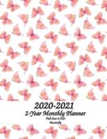 2020 - 2021 Butterfly Full Size 2-Year Monthly Planner 8.5X11