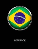 Notebook. Brazil Flag Cover. Composition Notebook. College Ruled. 8.5 X 11. 120 Pages.