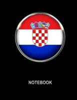 Notebook. Croatia Flag Cover. Composition Notebook. College Ruled. 8.5 X 11. 120 Pages.