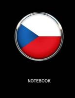 Notebook. Czech Republic Flag Cover. Composition Notebook. College Ruled. 8.5 X 11. 120 Pages.