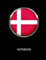 Notebook. Denmark Flag Cover. Composition Notebook. College Ruled. 8.5 X 11. 120 Pages.