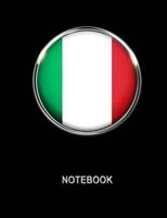 Notebook. Italy Flag Cover. Composition Notebook. College Ruled. 8.5 X 11. 120 Pages.
