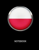 Notebook. Poland Flag Cover. Composition Notebook. College Ruled. 8.5 X 11. 120 Pages.
