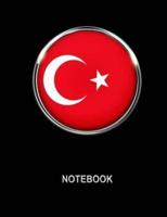 Notebook. Turkey Flag Cover. Composition Notebook. College Ruled. 8.5 X 11. 120 Pages.