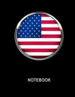 Notebook. United States USA Flag Cover. Composition Notebook. College Ruled. 8.5 X 11. 120 Pages.