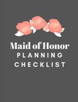 Maid Of Honor Planning Checklist