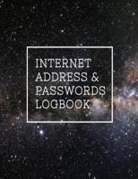 Internet Address & Passwords Log Book