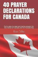 40 Prayer Declarations for Canada