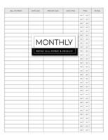 Monthly Bill Payment & Checklist