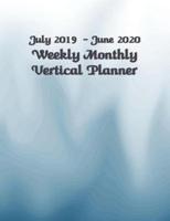 July 2019 - June 2020 Weekly Monthly Vertical Planner