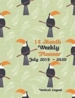 18 Month Weekly Planner July 2019-2020 Vertical Layout