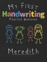 My First Handwriting Practice Workbook Meredith