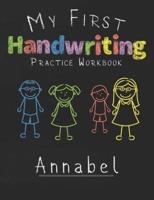 My First Handwriting Practice Workbook Annabel