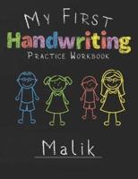 My First Handwriting Practice Workbook Malik