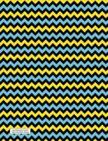 Lined Notebook Journal Yellow Blue Black ZigZags