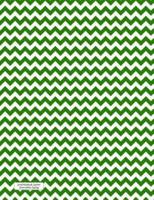 Lined Notebook Journal Green White ZigZags