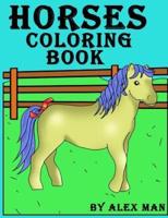 Horses Coloring Book