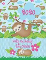 2020 Weekly and Monthly Sloth Calendar