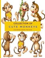 Collection Of Cute Monkeys Coloring Book For Kids