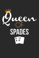 Spades Notebook - Queen of Spades Card Game Lover Spades Player Gift - Spades Journal
