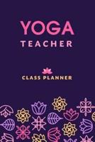 Yoga Teacher Journal Class Planner Lesson Sequence Notebook