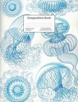 Composition Book College-Ruled Vintage Jellyfish Nautical Illustrations
