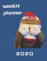 2020 Monthly Weekly Planner for Sock Monkey Lovers
