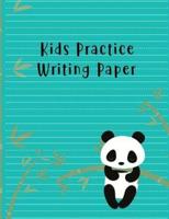 Kids Practice Writing Paper